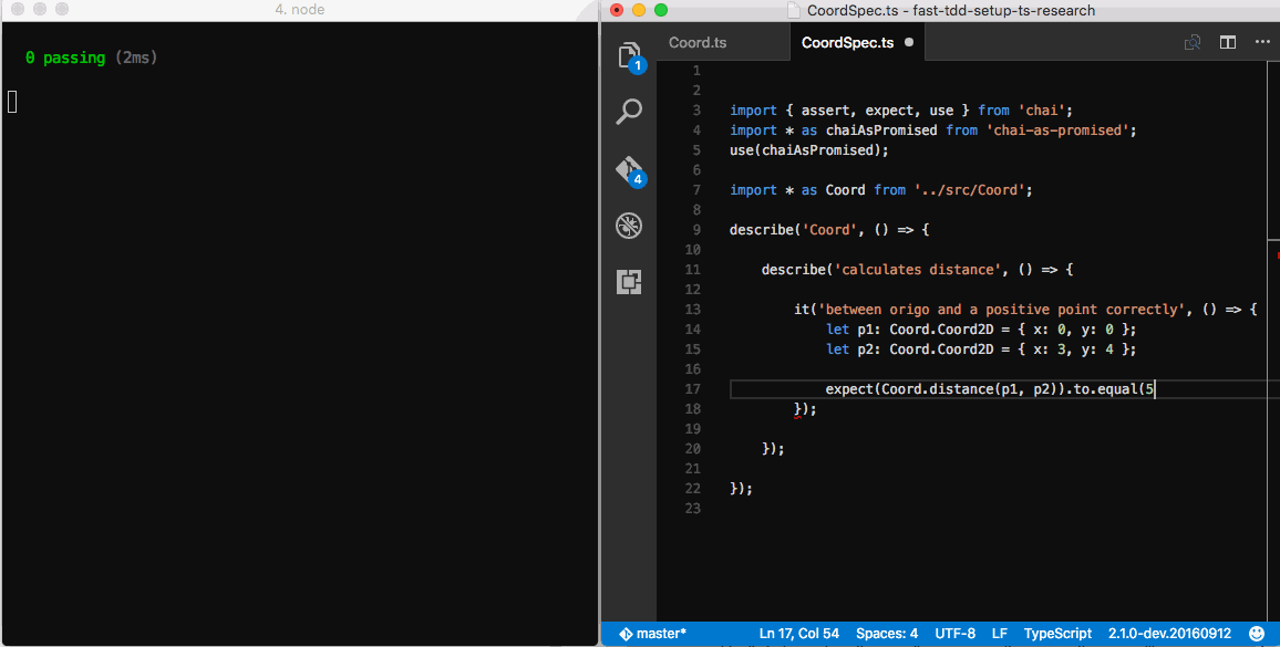 Demonstration of fast TDD setup.